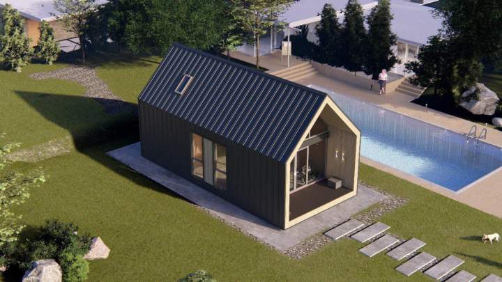 The Delta house offers a peaceful living environment, designed to combine comfort, light, and tranquility in a warm space.