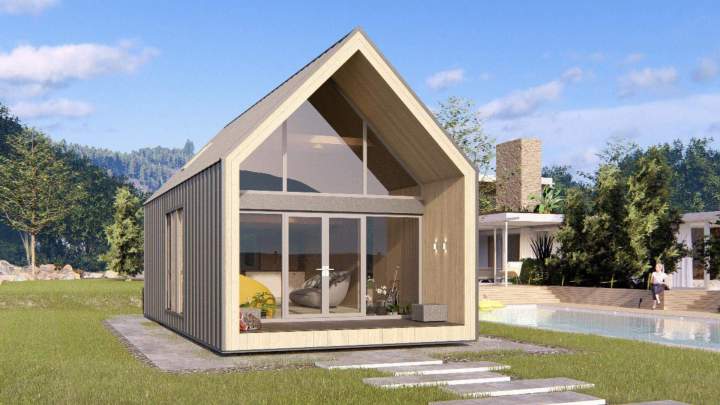 The Delta house offers a peaceful living environment, designed to combine comfort, light, and tranquility in a warm space.
