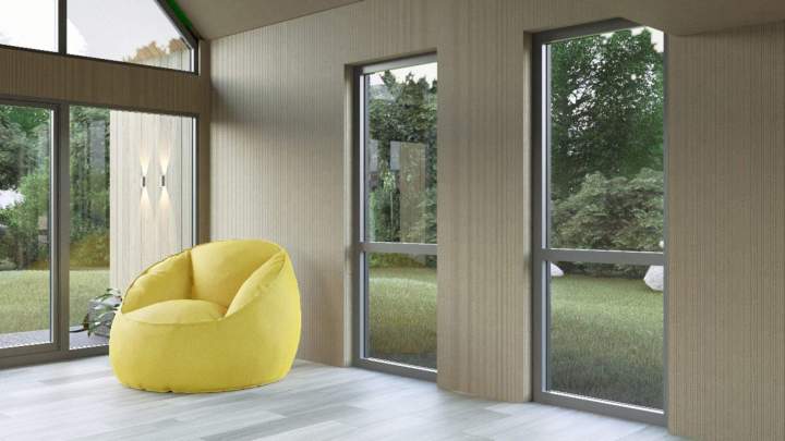 The Delta house offers a peaceful living environment, designed to combine comfort, light, and tranquility in a warm space.