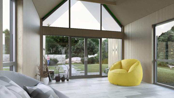 The Delta house offers a peaceful living environment, designed to combine comfort, light, and tranquility in a warm space.