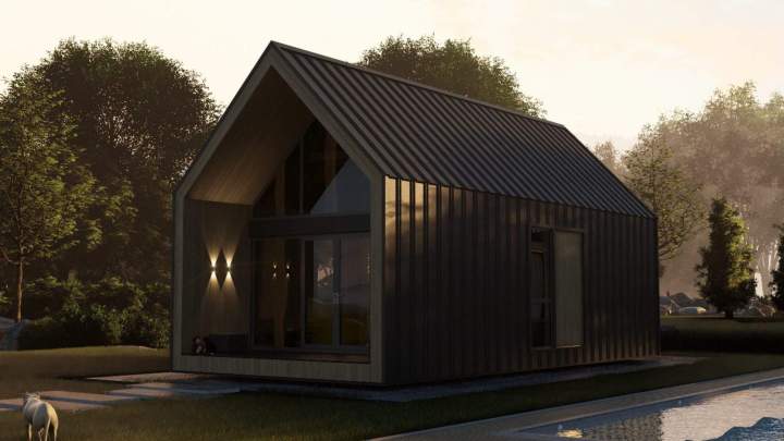 The Delta house offers a peaceful living environment, designed to combine comfort, light, and tranquility in a warm space.
