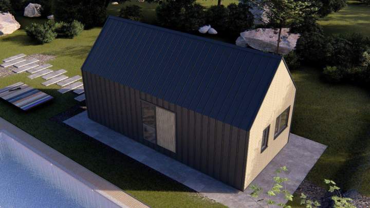The Delta house offers a peaceful living environment, designed to combine comfort, light, and tranquility in a warm space.
