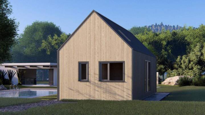 The Delta house offers a peaceful living environment, designed to combine comfort, light, and tranquility in a warm space.