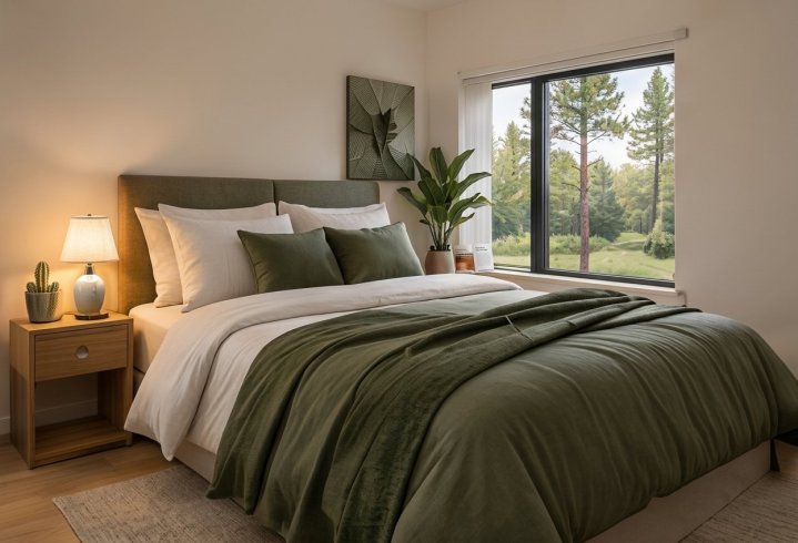 Une chambre confortable et apaisante
