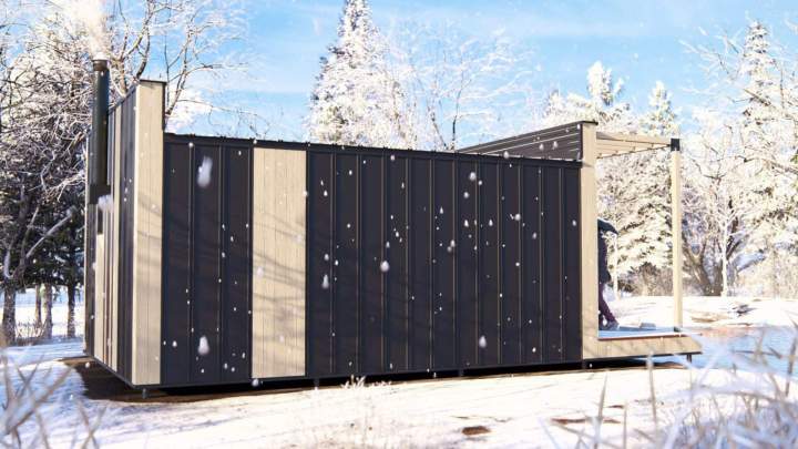 Theta invites you to live in a house with open spaces, in perfect harmony with the surrounding nature.