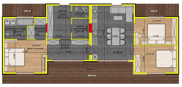 Theta invites you to live in a house with open spaces, in perfect harmony with the surrounding nature.
