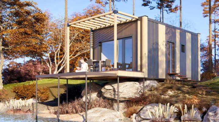 Theta invites you to live in a house with open spaces, in perfect harmony with the surrounding nature.