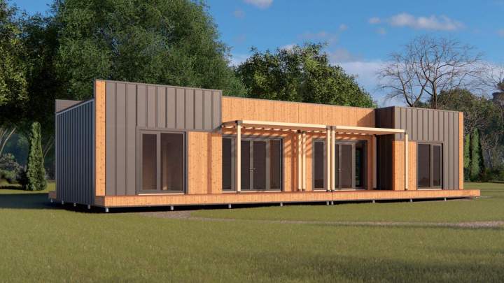 Theta invites you to live in a house with open spaces, in perfect harmony with the surrounding nature.