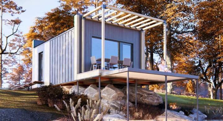 Theta invites you to live in a house with open spaces, in perfect harmony with the surrounding nature.