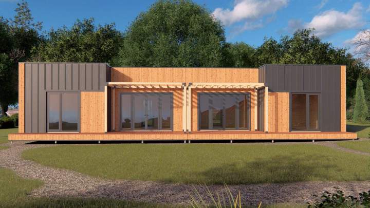 Theta invites you to live in a house with open spaces, in perfect harmony with the surrounding nature.