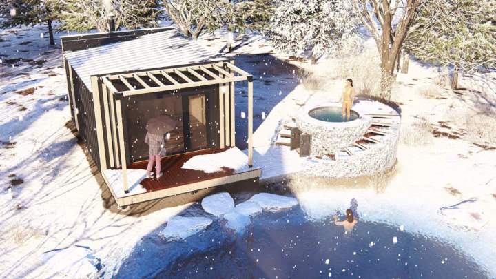 Theta invites you to live in a house with open spaces, in perfect harmony with the surrounding nature.